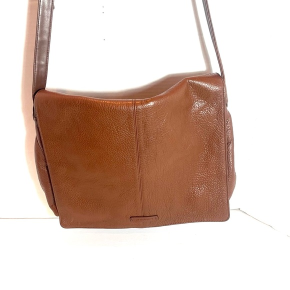 Liz Claiborne Brown Genuine Leather Shoulder/Crossbody Bag with Adjustable Strap - Picture 15 of 15